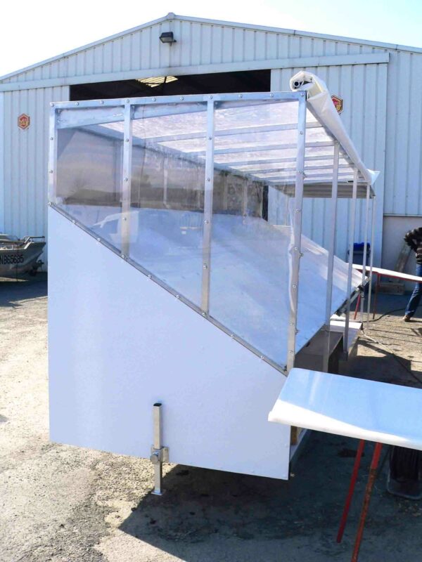 remorque stand démontable pour marche fuit legume